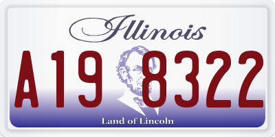 IL license plate A198322