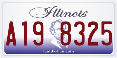 IL license plate A198325