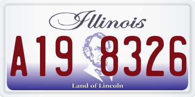 IL license plate A198326