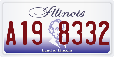 IL license plate A198332