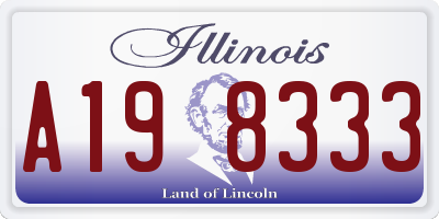 IL license plate A198333