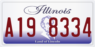IL license plate A198334