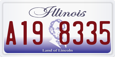 IL license plate A198335