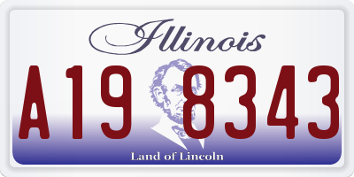 IL license plate A198343