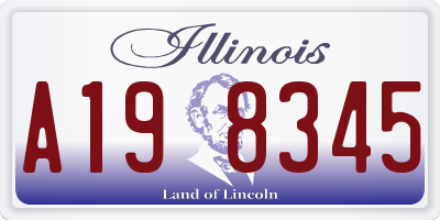 IL license plate A198345