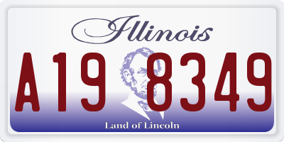 IL license plate A198349