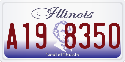 IL license plate A198350
