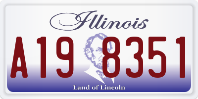 IL license plate A198351