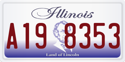 IL license plate A198353