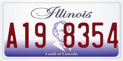 IL license plate A198354