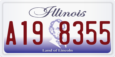 IL license plate A198355