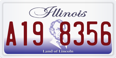 IL license plate A198356