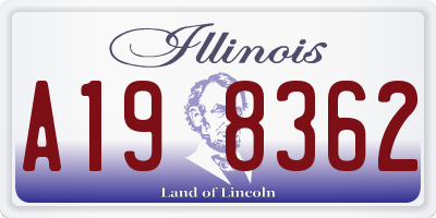 IL license plate A198362