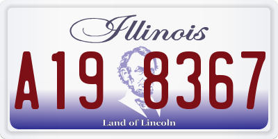 IL license plate A198367