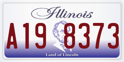 IL license plate A198373