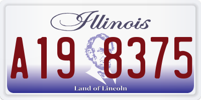 IL license plate A198375