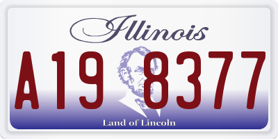 IL license plate A198377