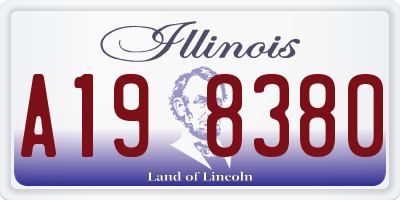 IL license plate A198380