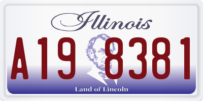 IL license plate A198381