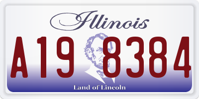 IL license plate A198384