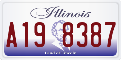 IL license plate A198387