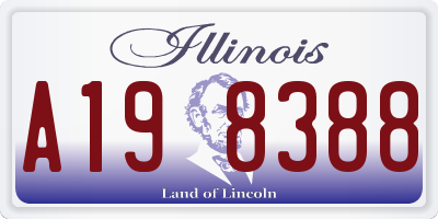 IL license plate A198388