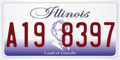 IL license plate A198397