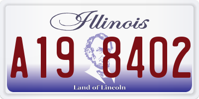 IL license plate A198402