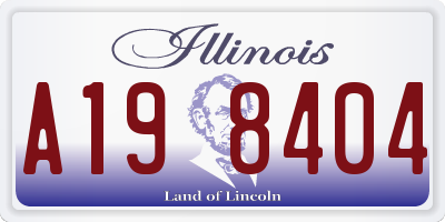 IL license plate A198404