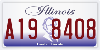 IL license plate A198408
