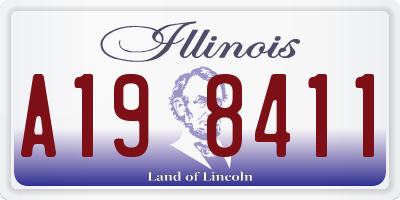 IL license plate A198411