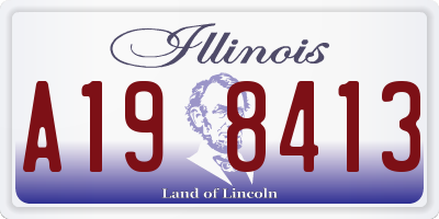 IL license plate A198413