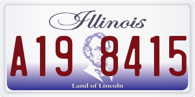 IL license plate A198415