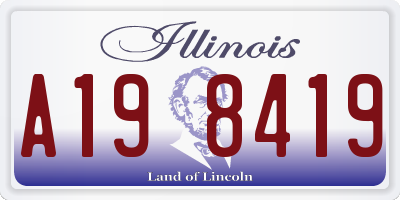 IL license plate A198419