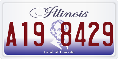IL license plate A198429