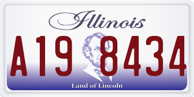 IL license plate A198434