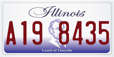 IL license plate A198435