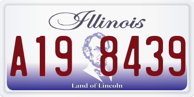 IL license plate A198439