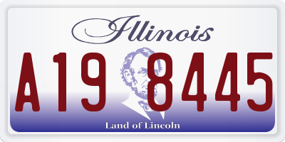IL license plate A198445