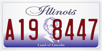 IL license plate A198447