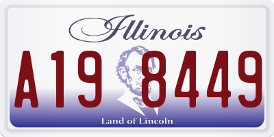 IL license plate A198449