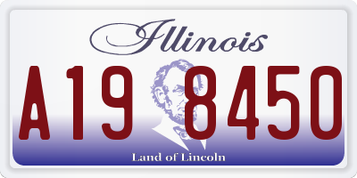 IL license plate A198450