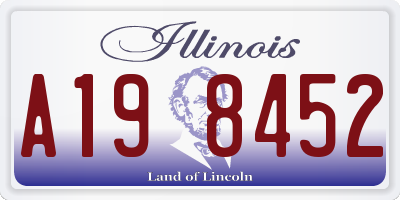 IL license plate A198452