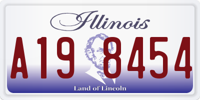 IL license plate A198454