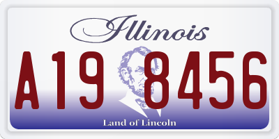 IL license plate A198456