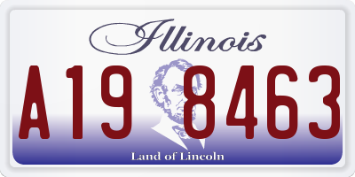 IL license plate A198463