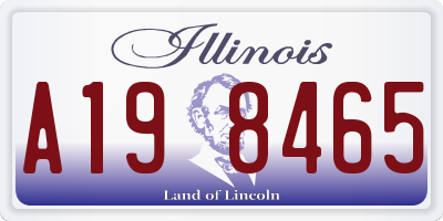IL license plate A198465