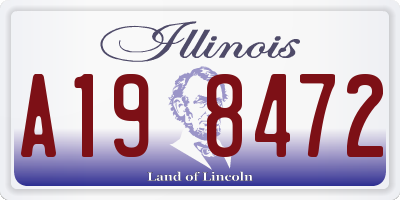 IL license plate A198472