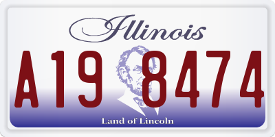 IL license plate A198474