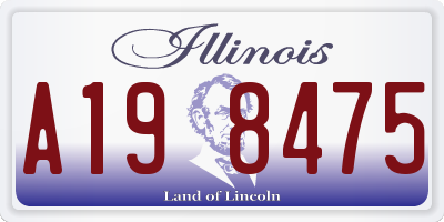 IL license plate A198475